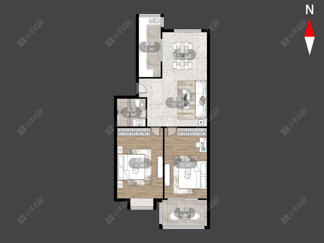 常州锦江丽都花园北区在售二手房源户型图_小牛看房