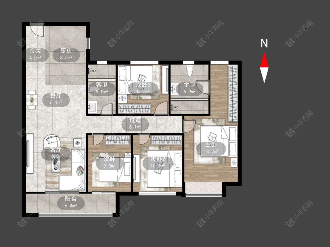 常州环球港湾在售二手房源户型图_小牛看房