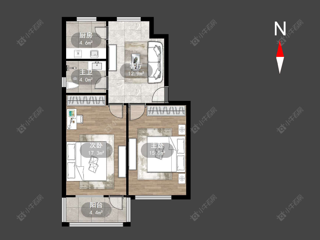 常州浦前村委在售二手房源户型图_小牛看房