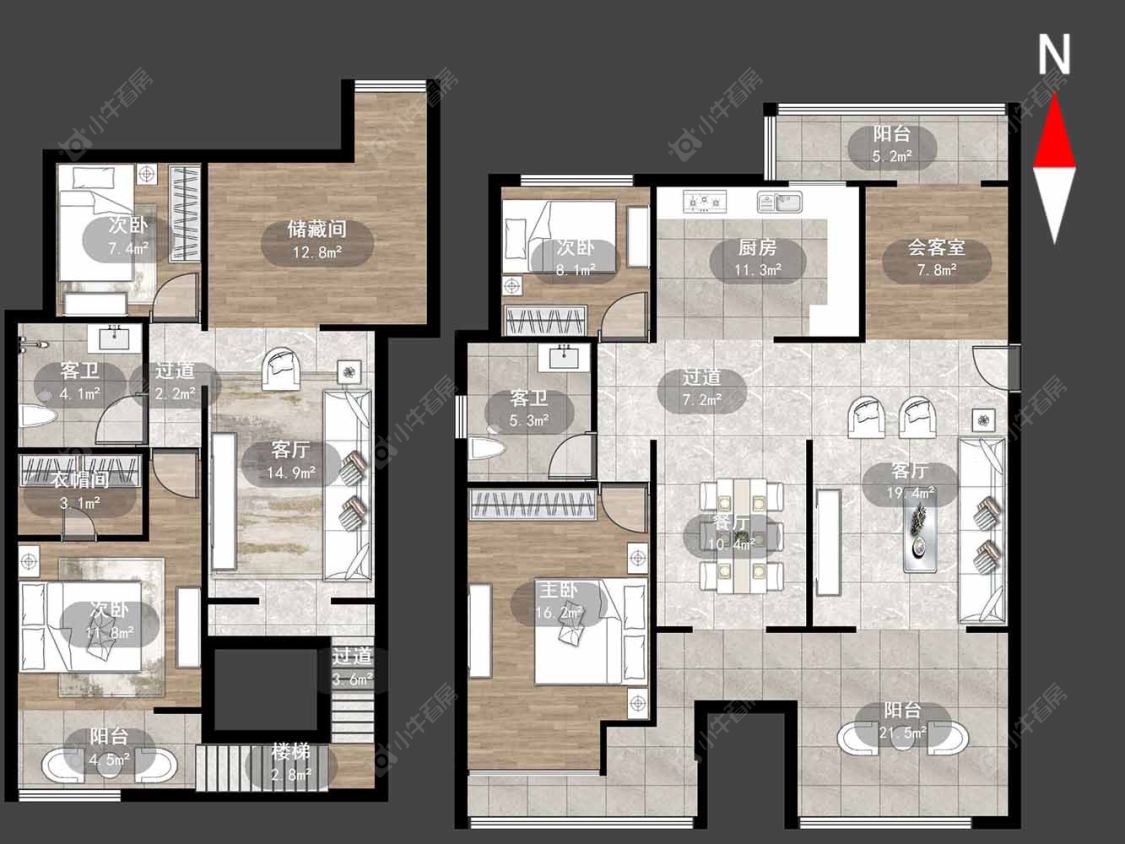 常州御城在售二手房源户型图_小牛看房