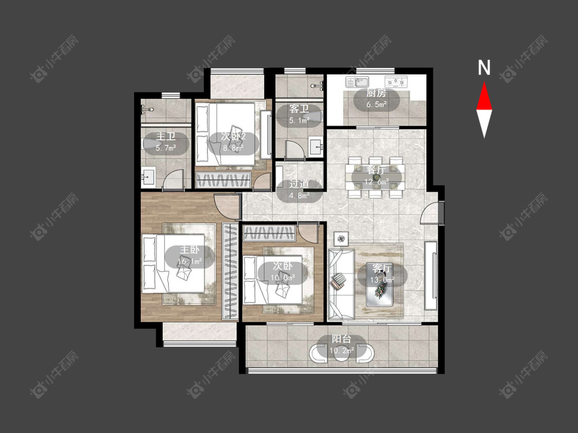 常州旭辉铂悦天宁在售二手房源户型图_小牛看房