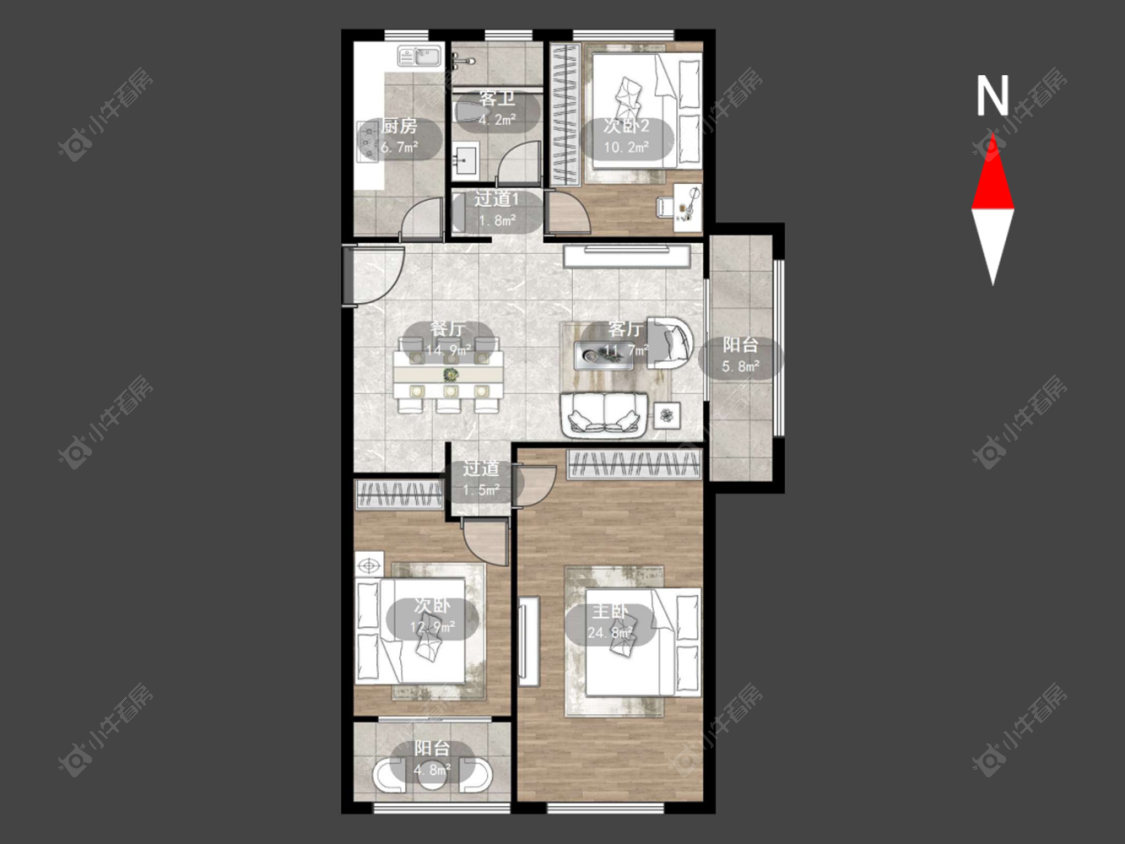 常州金正花园在售二手房源户型图_小牛看房