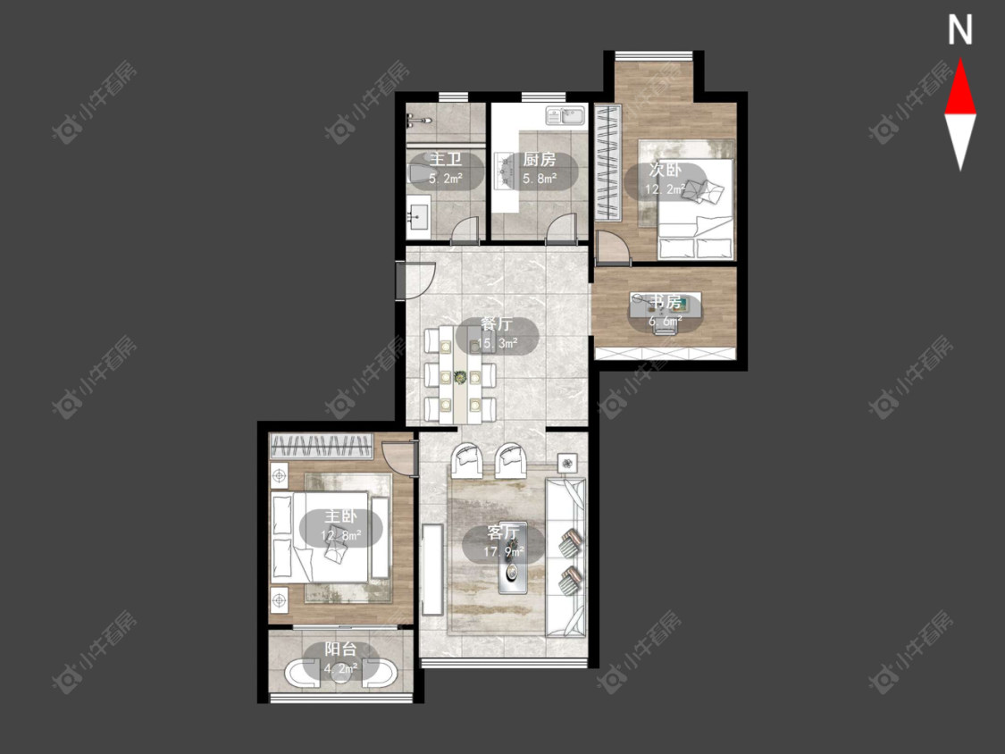常州常春路在售二手房源户型图_小牛看房
