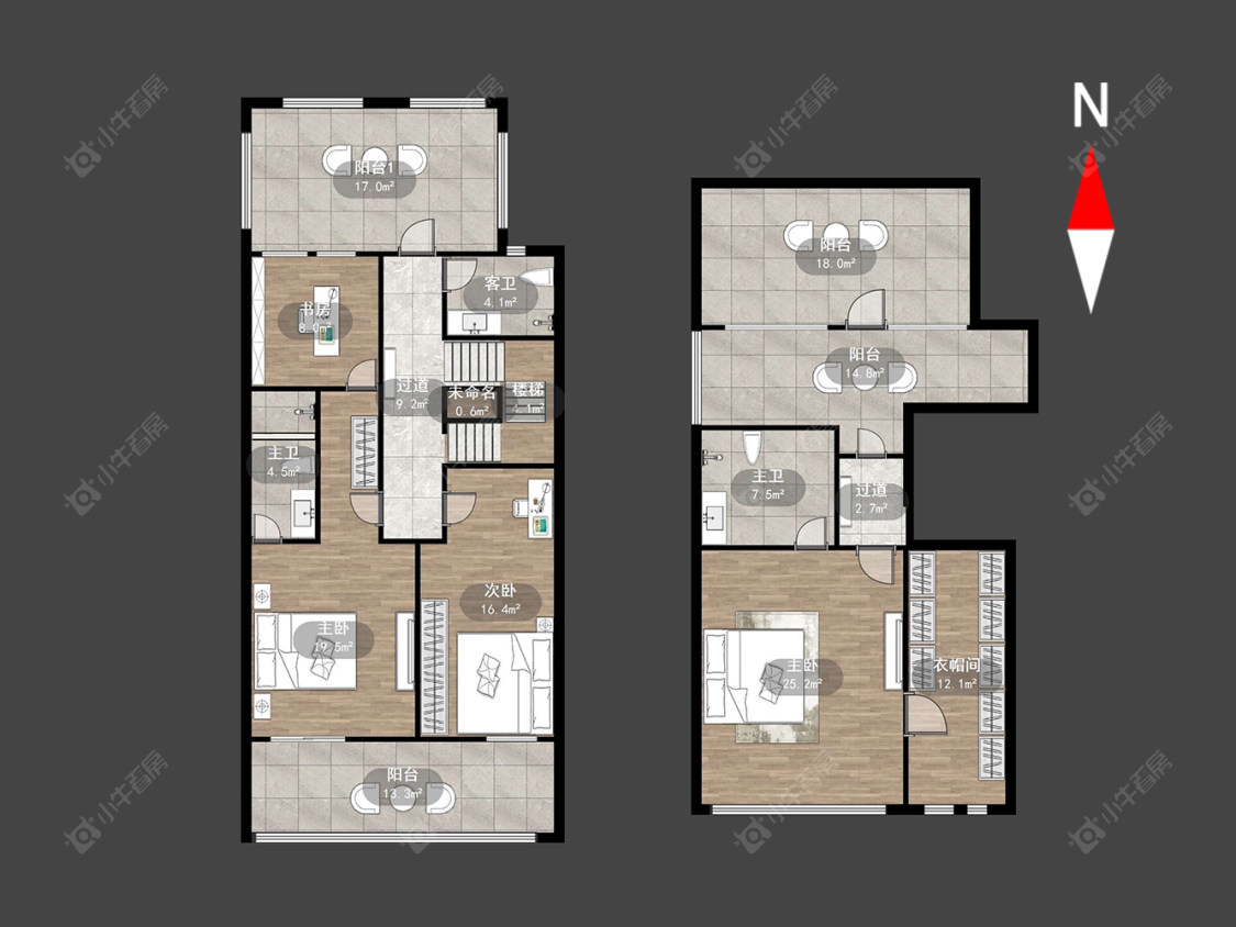常州世茂香槟湖一期在售二手房源户型图_小牛看房