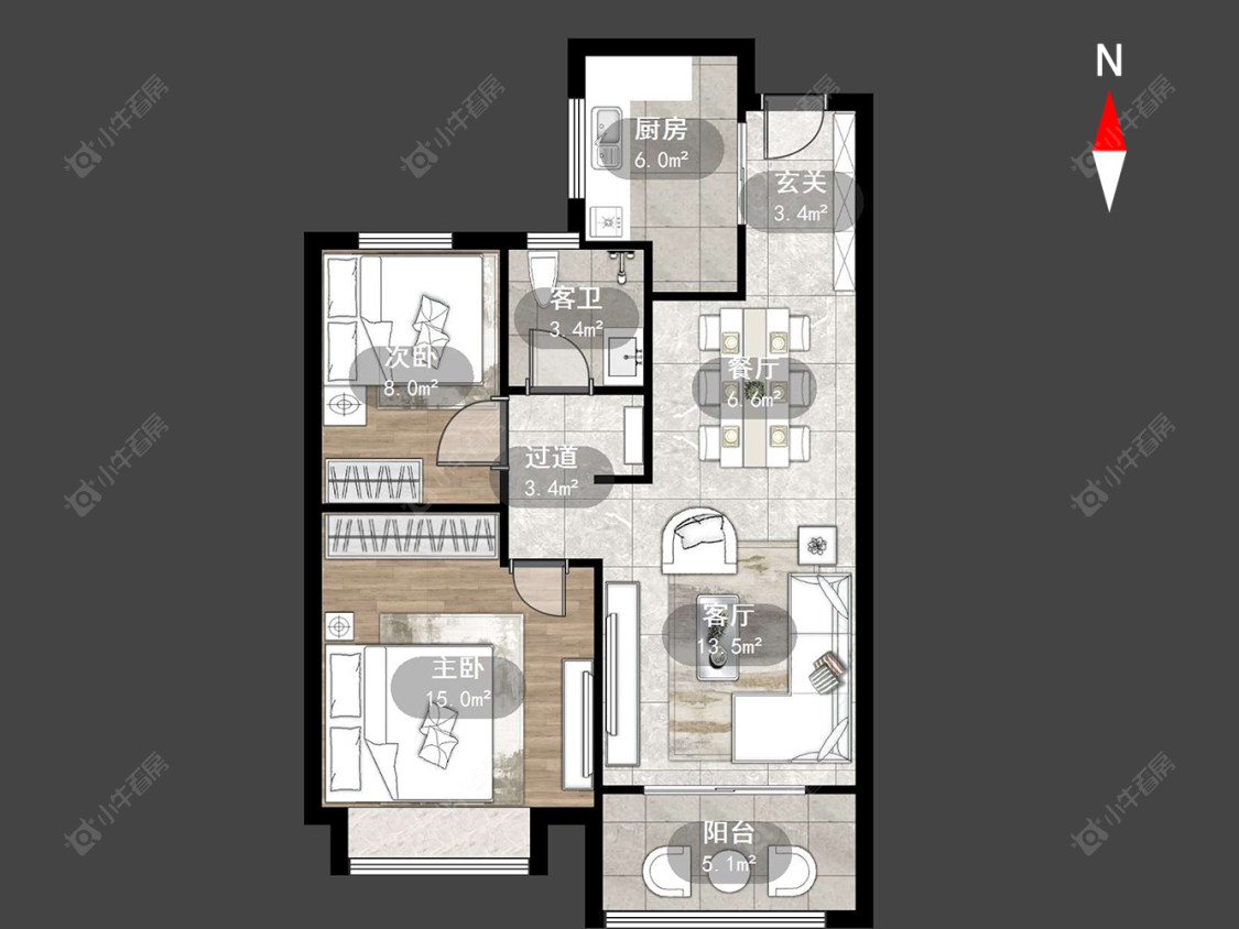 常州紫霞花苑在售二手房源户型图_小牛看房