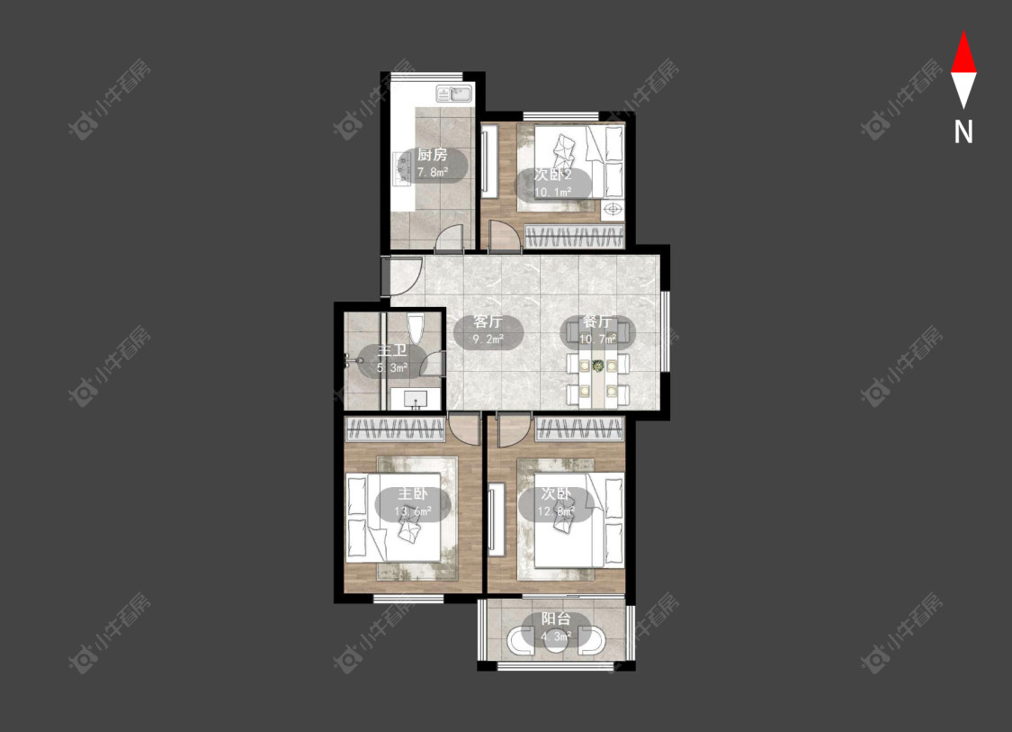 常州丽宝第花苑在售二手房源户型图_小牛看房