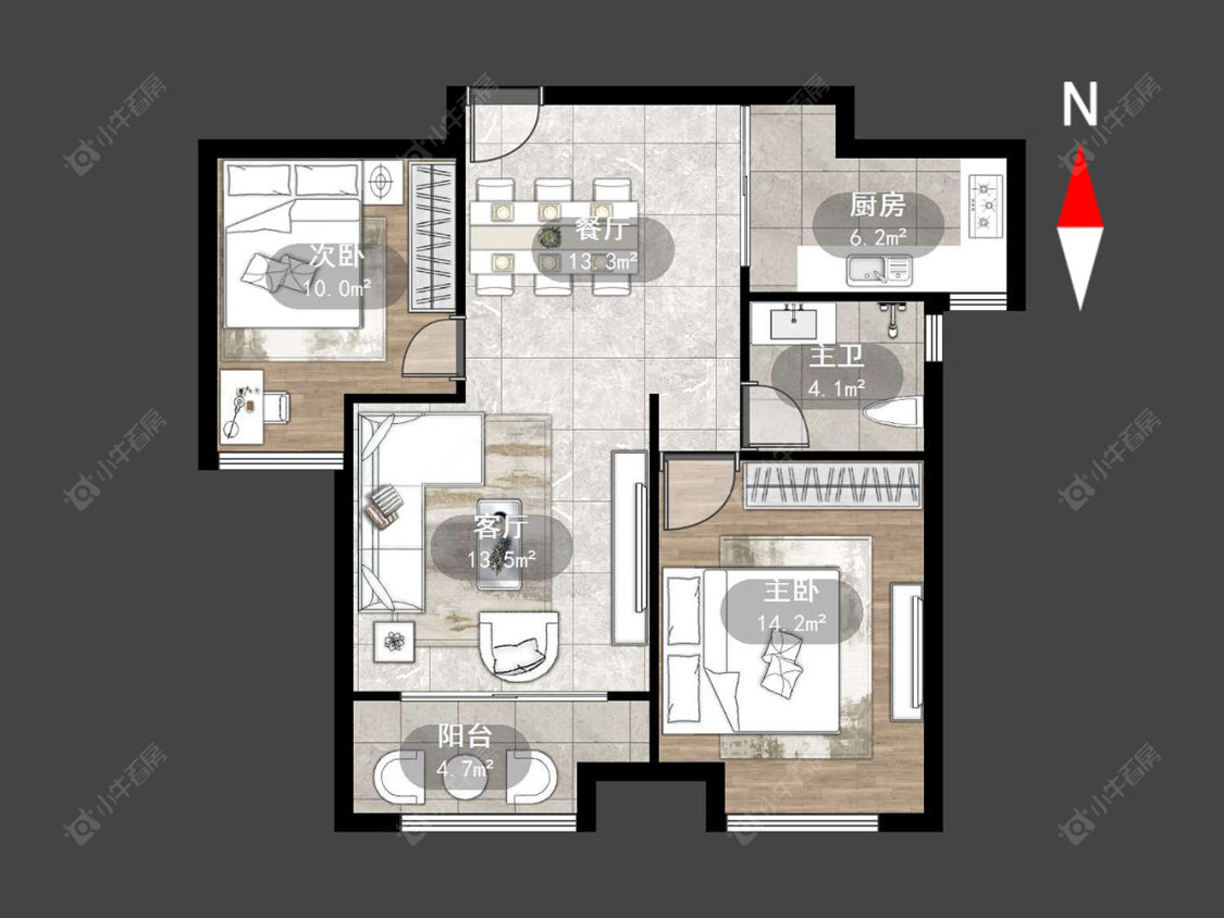 常州新城域一期在售二手房源户型图_小牛看房
