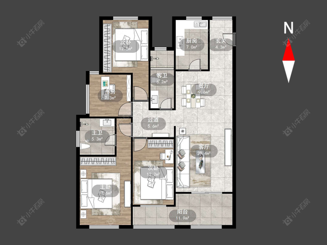 常州路劲铂隽在售二手房源户型图_小牛看房