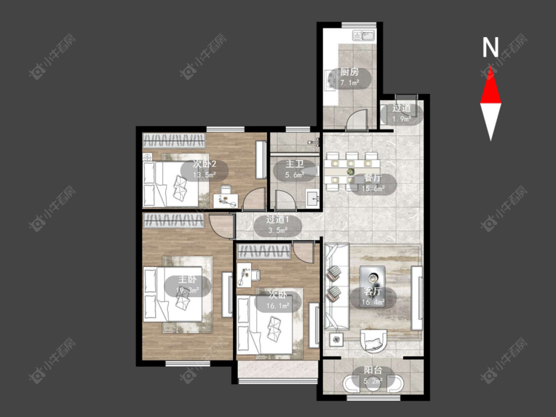 常州海华花园在售二手房源户型图_小牛看房