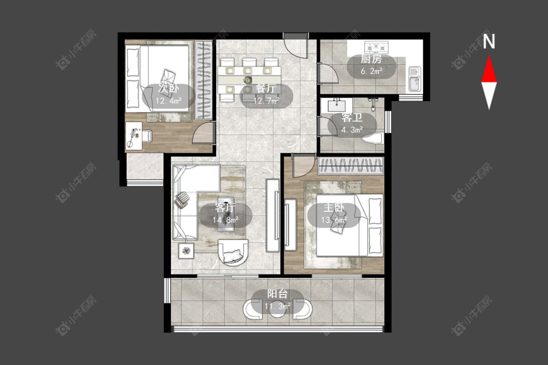 常州聚湖半岛在售二手房源户型图_小牛看房