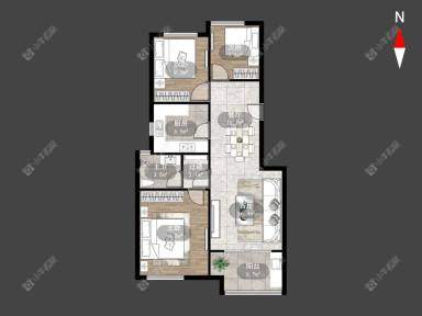 常州新城香溢澜桥二期在租房源户型图_小牛看房