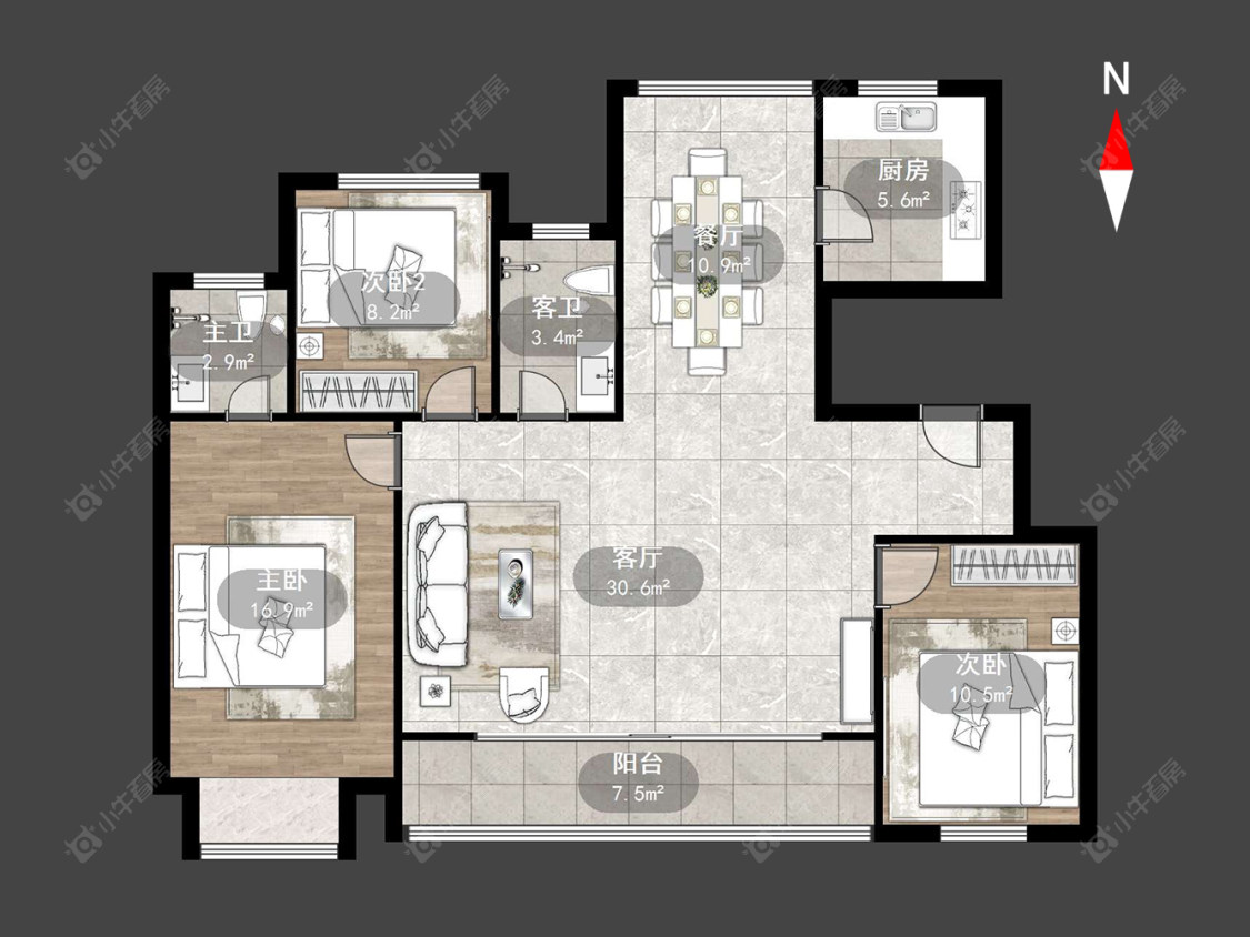 文澜国宾房源户型图 常州文澜国宾在售二手房源户型图_小牛看房