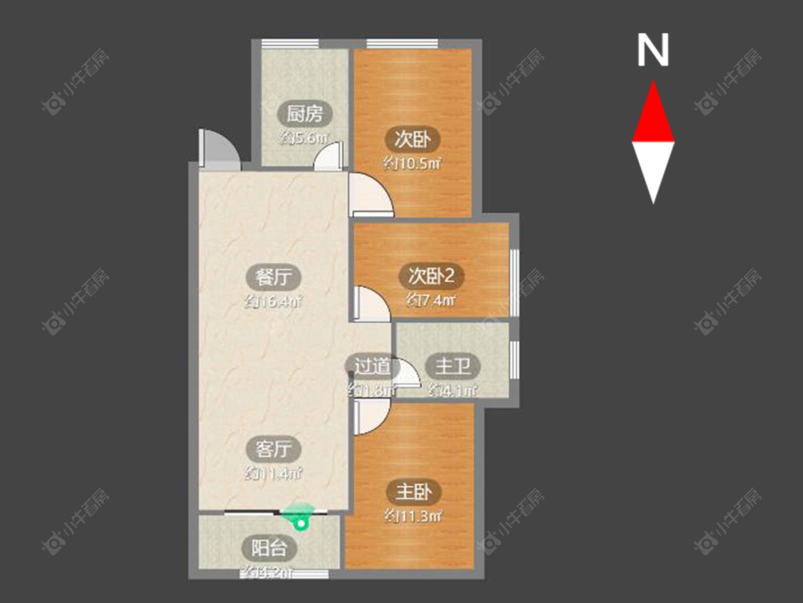 常州绿地世纪城三期在售二手房源户型图_小牛看房