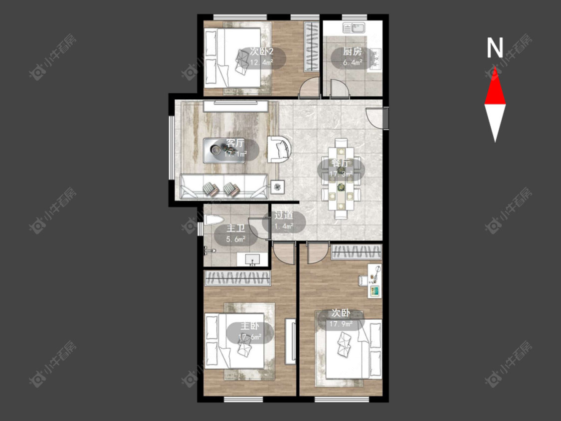 常州港龙新港城在售二手房源户型图_小牛看房