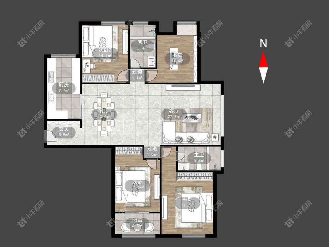 常州典雅花园在租房源户型图_小牛看房