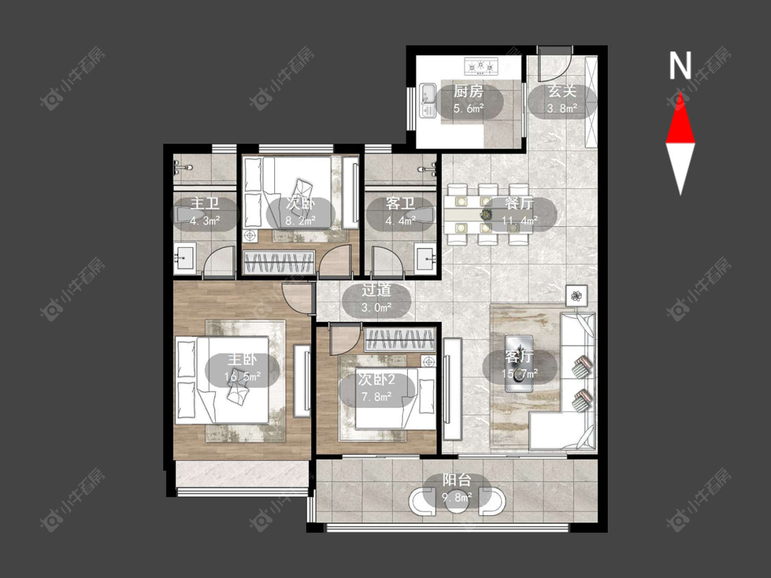 常州碧桂园壹号天禧在售二手房源户型图_小牛看房
