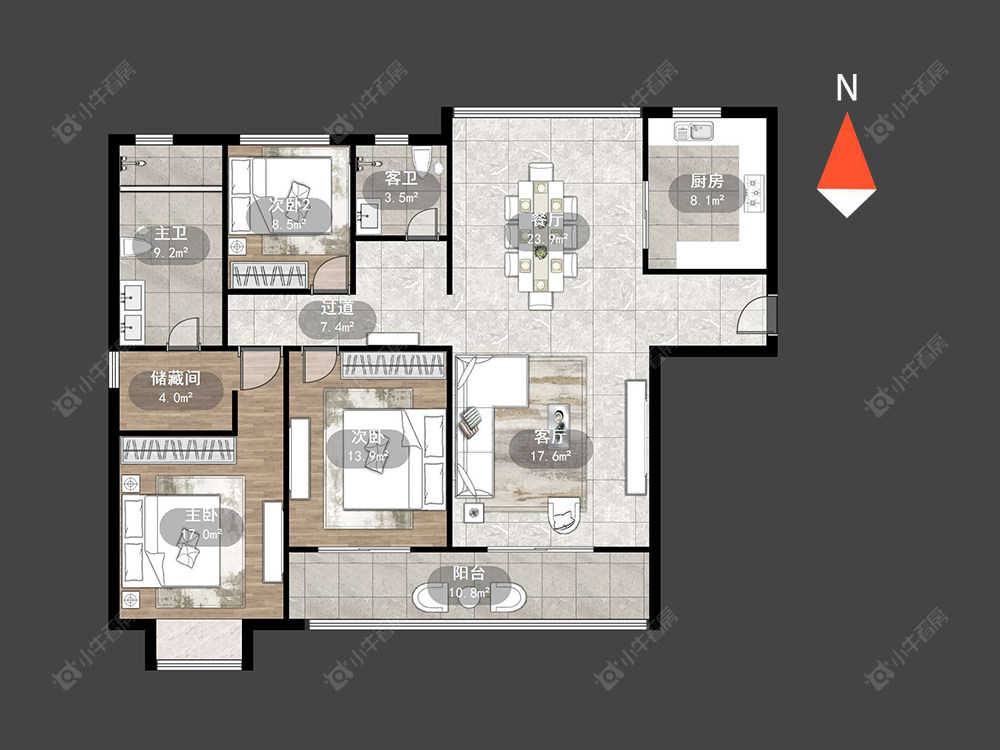 星河国际五区房源户型图 常州星河国际五区在售二手房源户型图_小牛看房