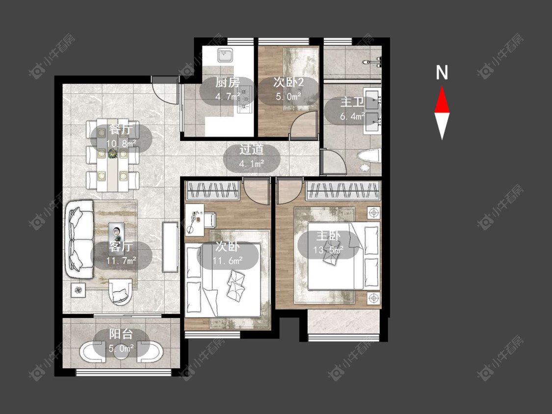 常州金地格林郡在售二手房源户型图_小牛看房