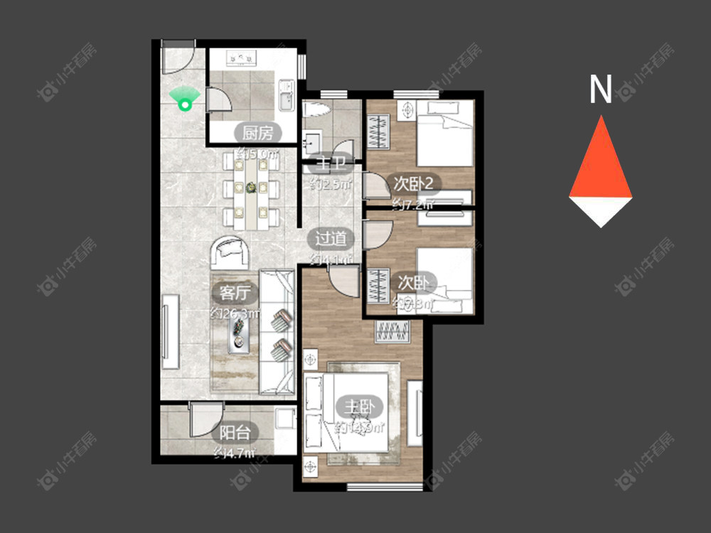 常州御城在售二手房源户型图_小牛看房