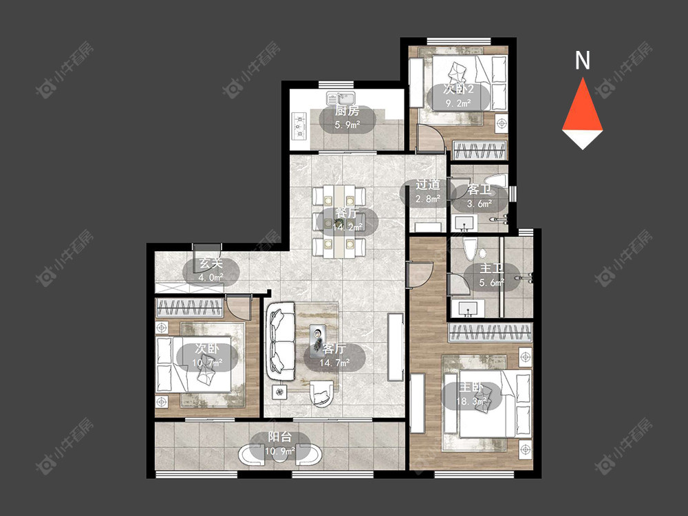 常州新城公馆荣域在售二手房源户型图_小牛看房