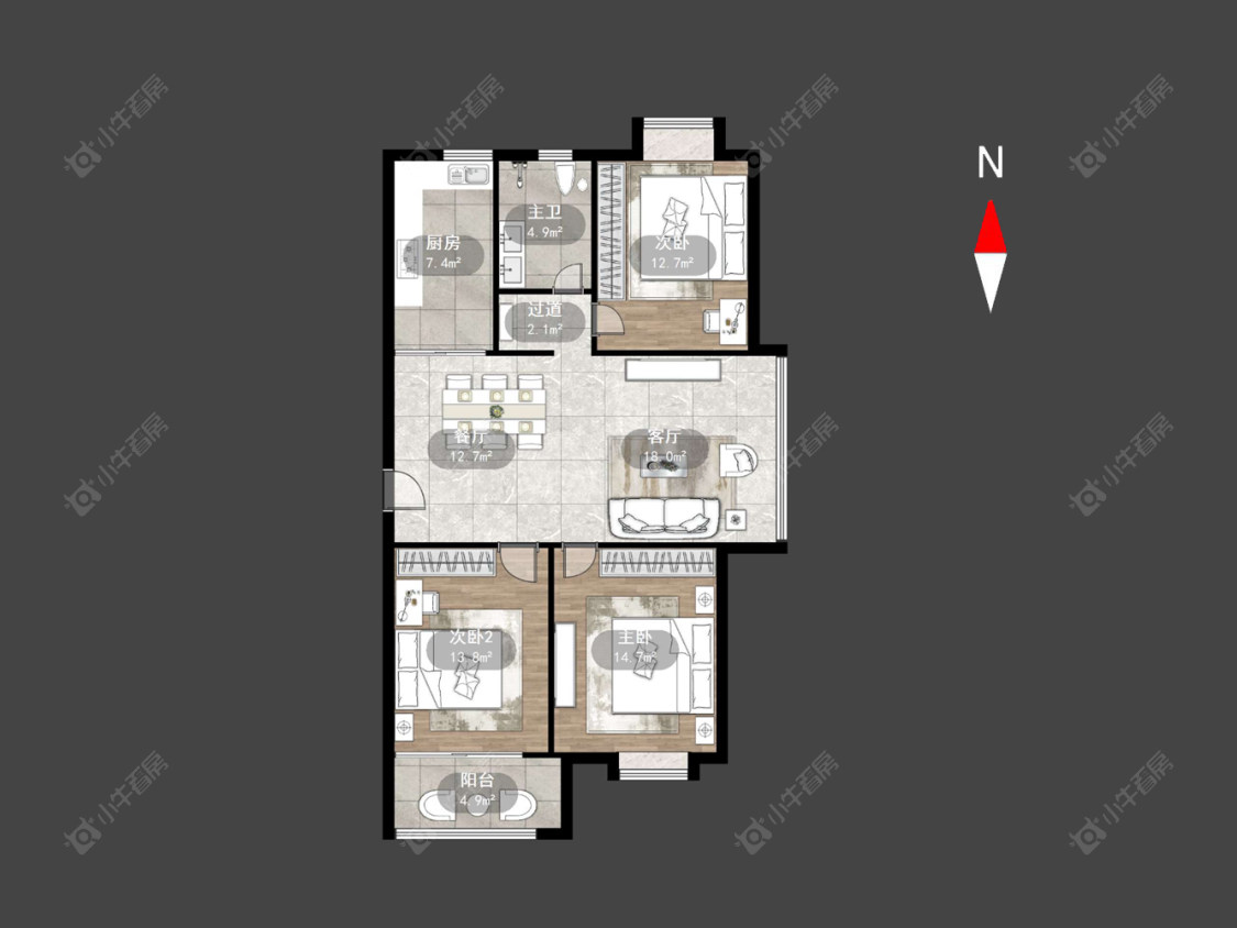 祥龙苑房源户型图 常州祥龙苑在售二手房源户型图_小牛看房