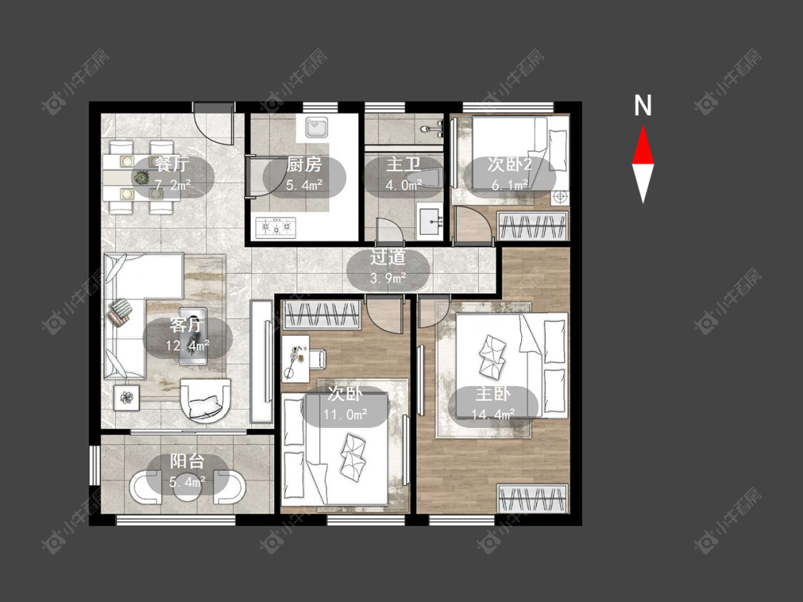 白马公馆房源户型图 常州白马公馆在售二手房源户型图_小牛看房