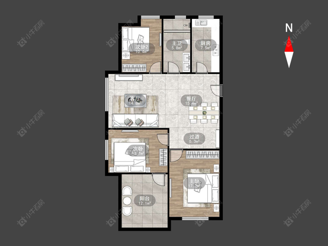 常州顺园八村二期在售二手房源户型图_小牛看房