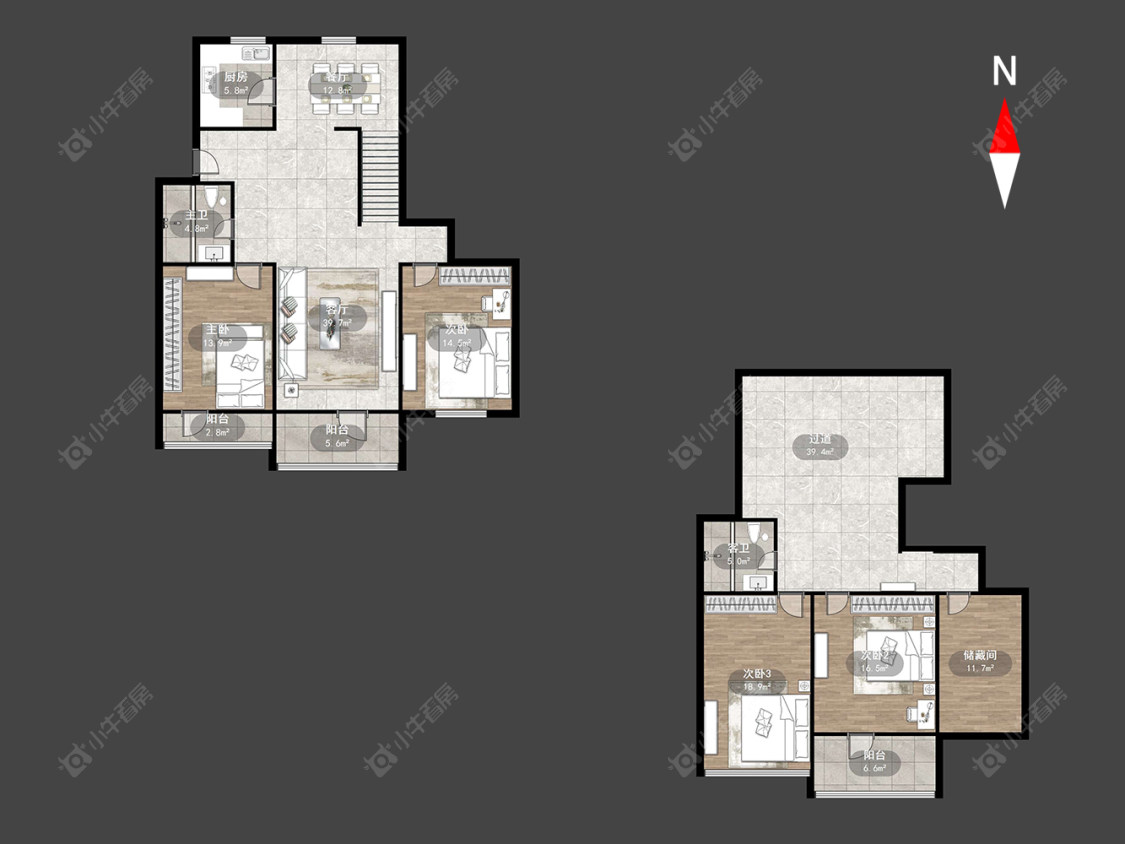 常州清潭花苑在售二手房源户型图_小牛看房