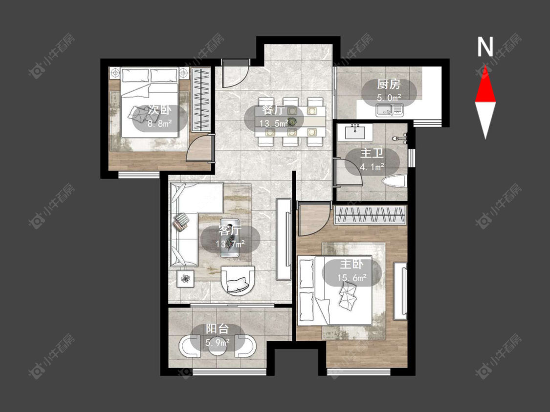 常州新城域三期在售二手房源户型图_小牛看房