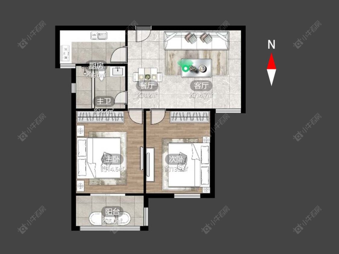 府西花园房源户型图 常州府西花园在售二手房源户型图_小牛看房