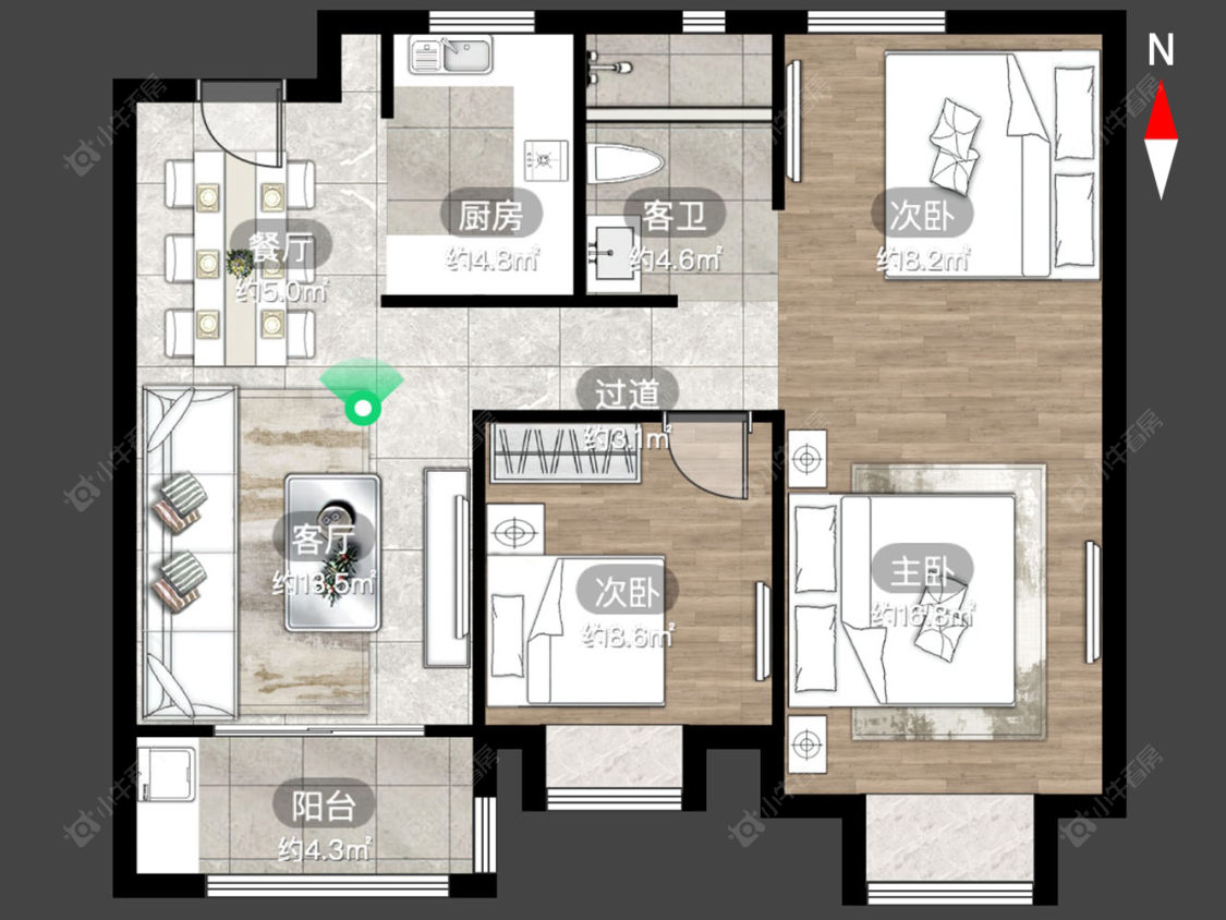 华润万象府房源户型图 常州华润万象府在售二手房源户型图_小牛看房