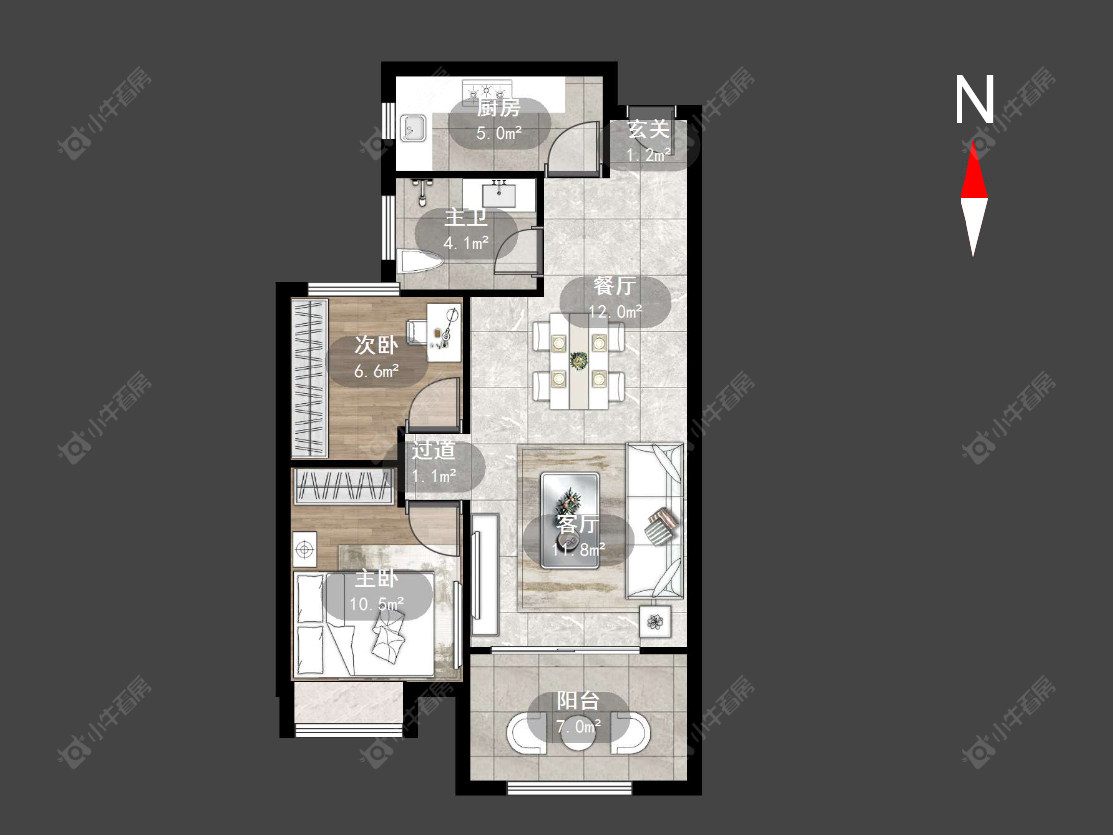 常州常发香堤半岛在售二手房源户型图_小牛看房