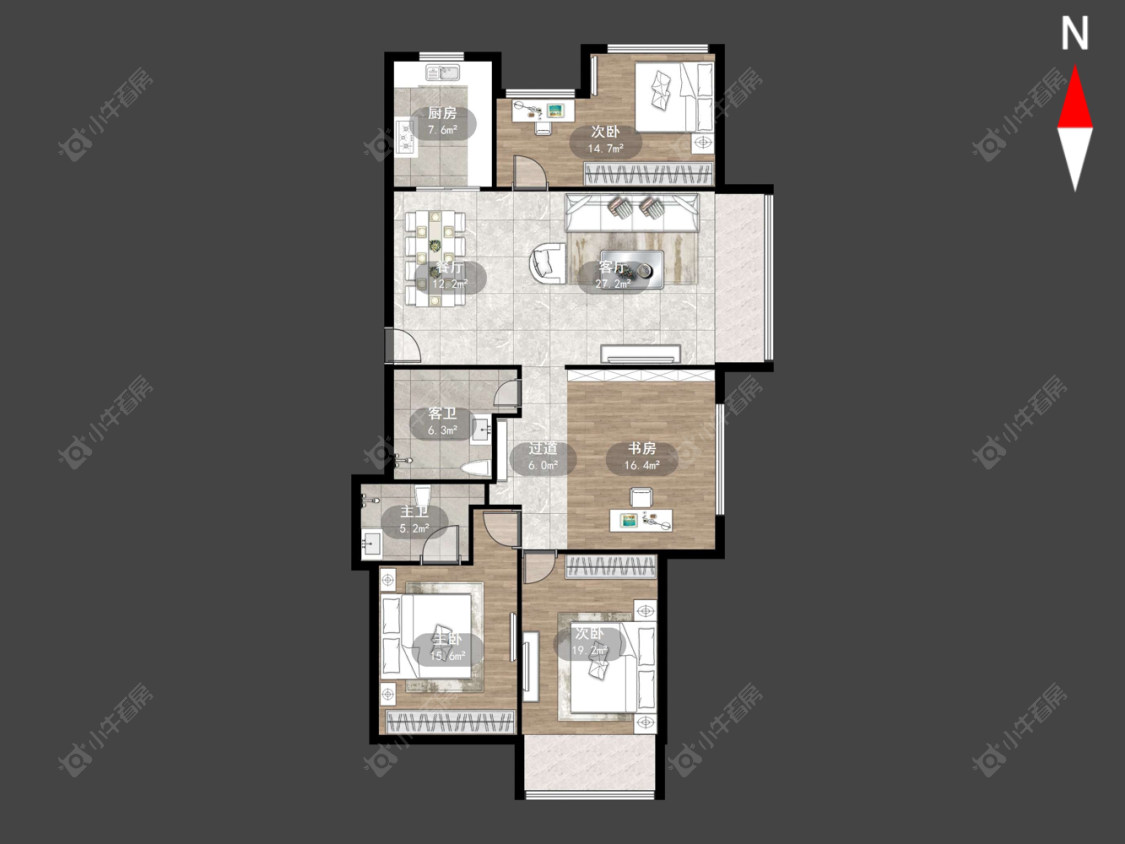 常州金色新城西区在售二手房源户型图_小牛看房