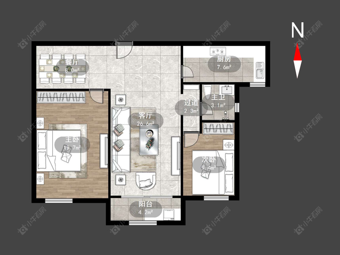 常州华润国际一期在售二手房源户型图_小牛看房
