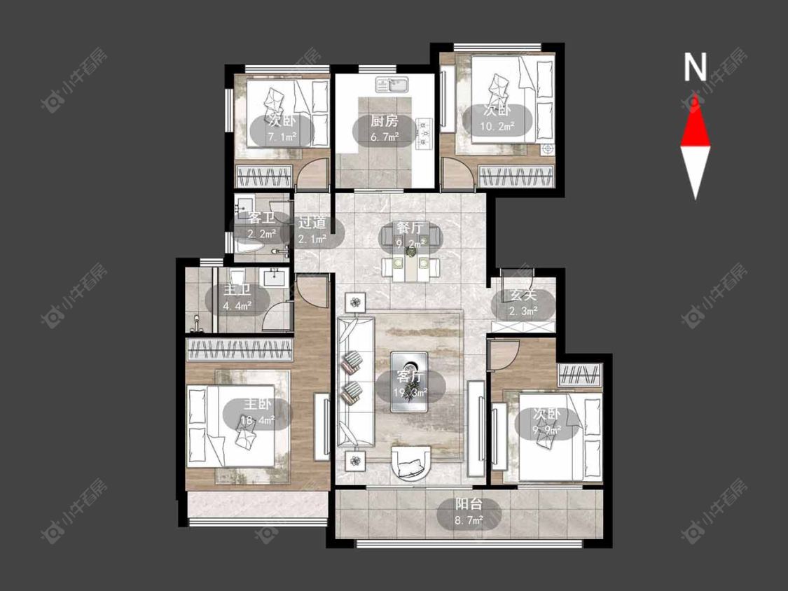常州中梁前黄壹号院在售二手房源户型图_小牛看房
