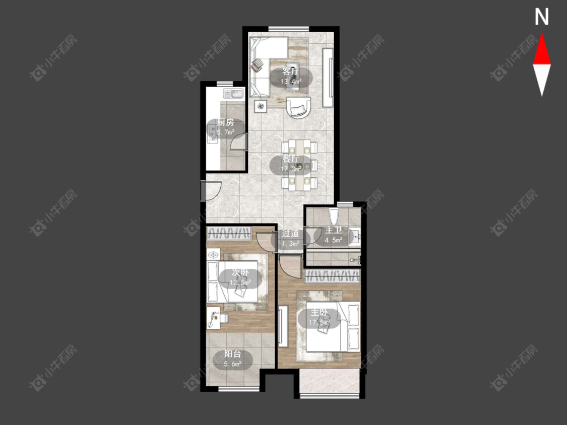 常州金鹰世界在售二手房源户型图_小牛看房