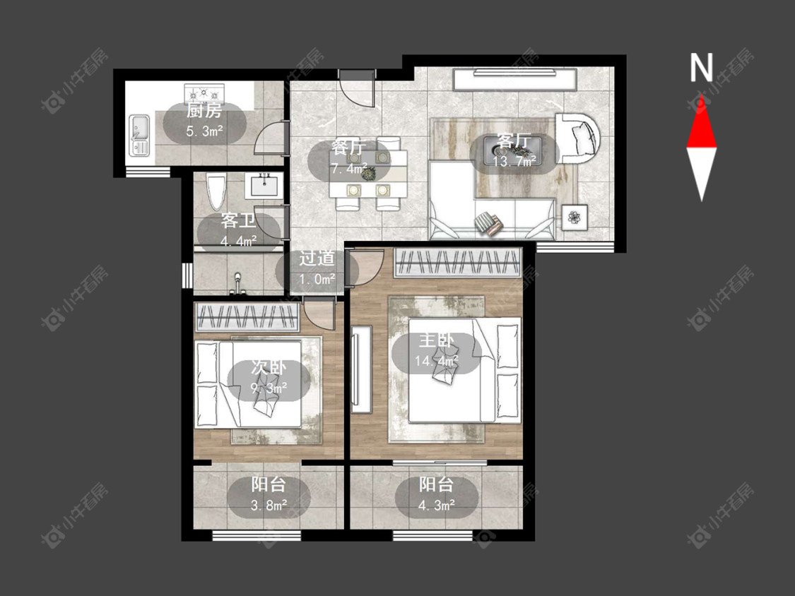 常州凤凰名城在售二手房源户型图_小牛看房
