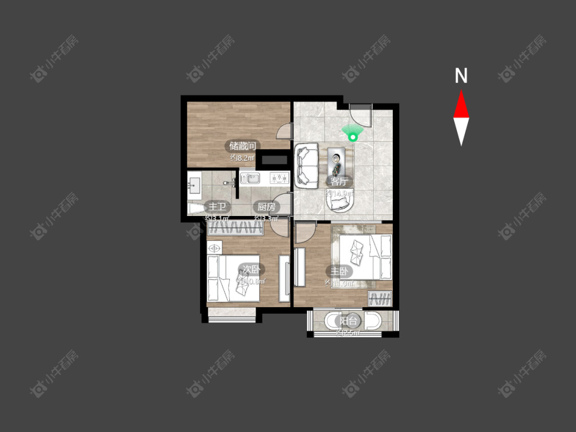 常州金色新城西区在售二手房源户型图_小牛看房
