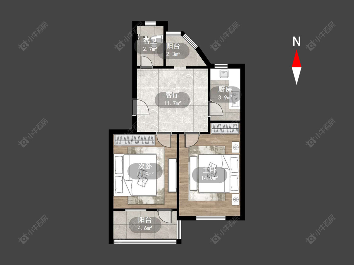 常州翠竹新村南区在售二手房房源户型图_小牛看房