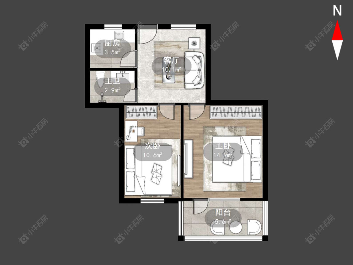 常州北直街在售二手房源户型图_小牛看房