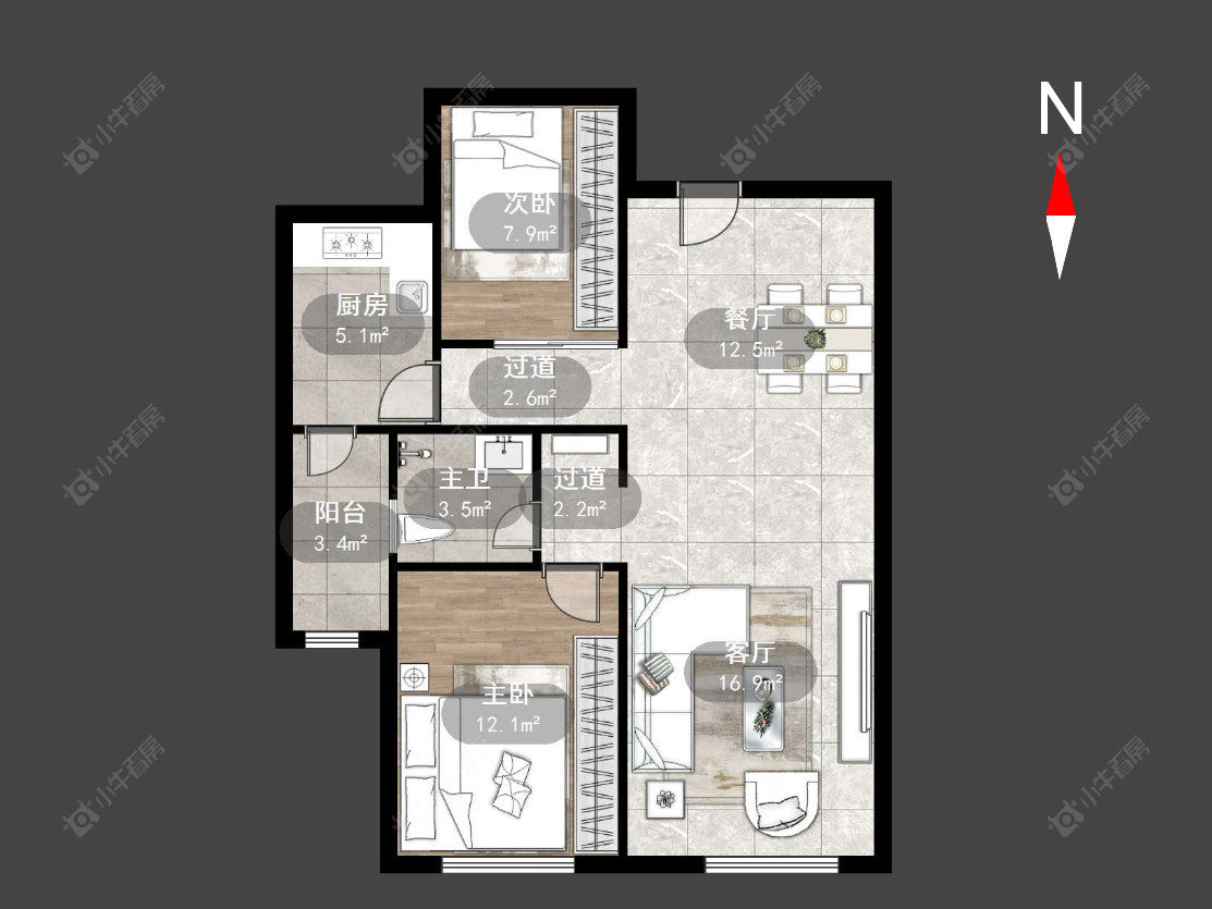 泰和之春房源户型图 常州泰和之春在售二手房源户型图_小牛看房