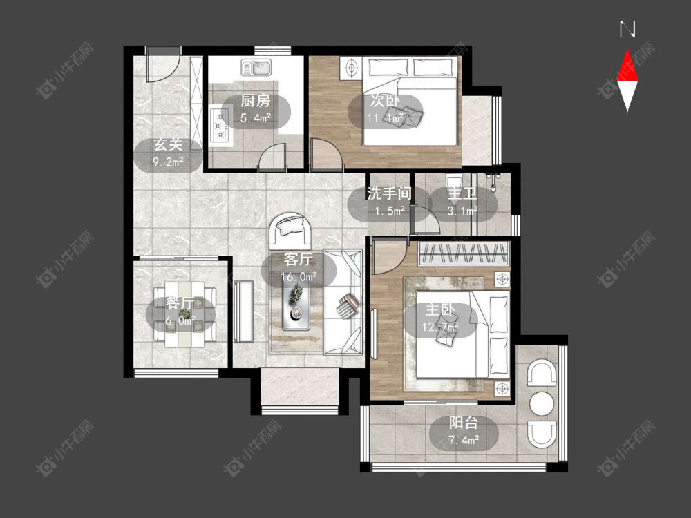 常州凤凰名城在售二手房源户型图_小牛看房