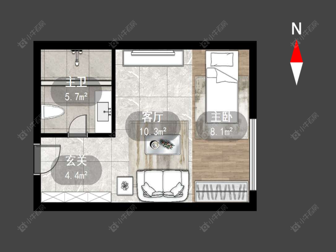 常州新北万达广场在售二手房源户型图_小牛看房