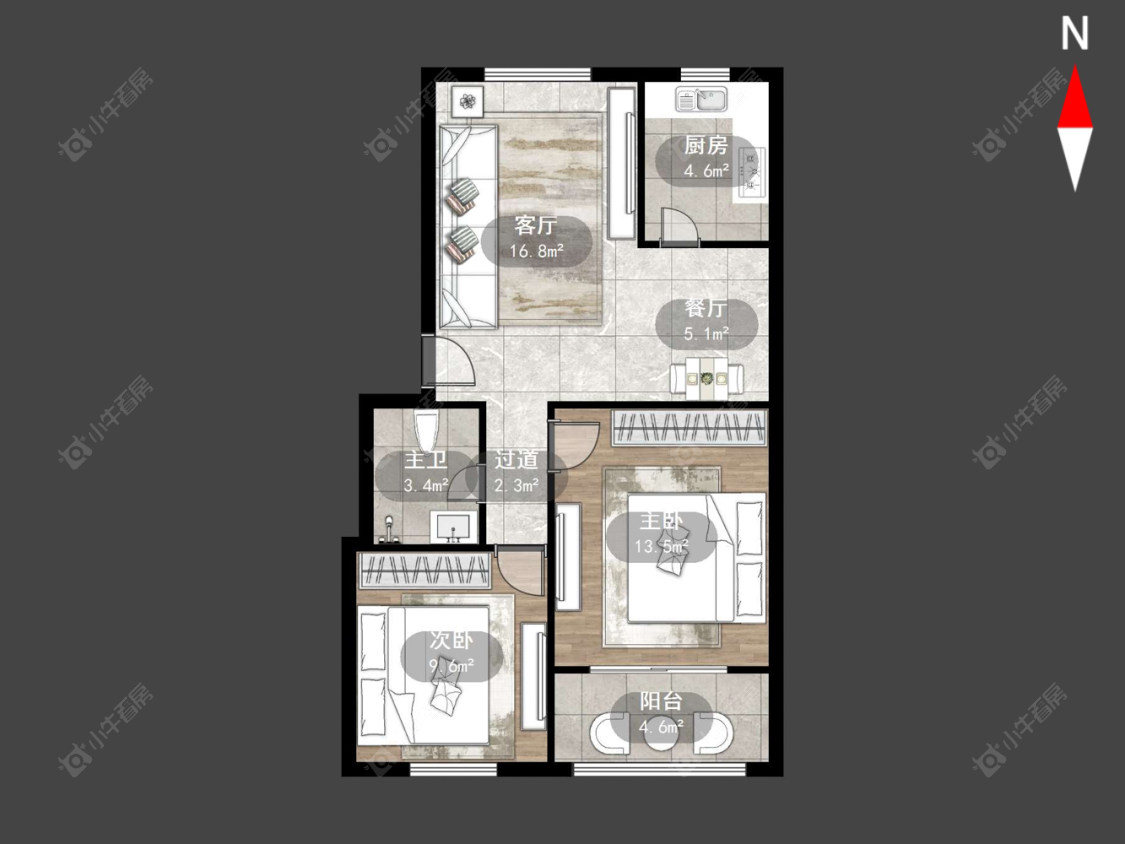 常州芦墅广景苑在售二手房源户型图_小牛看房