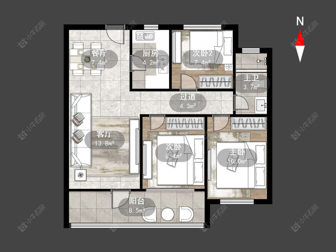 常州文澜国宾在售二手房源户型图_小牛看房