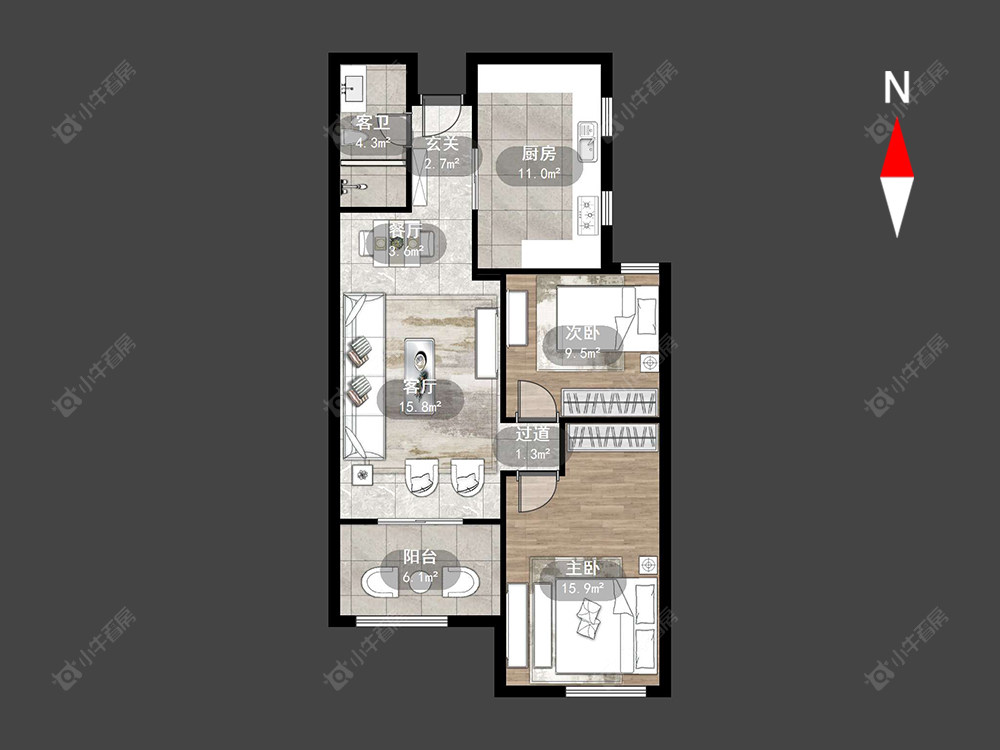 常州绿地香颂花园在售二手房源户型图_小牛看房