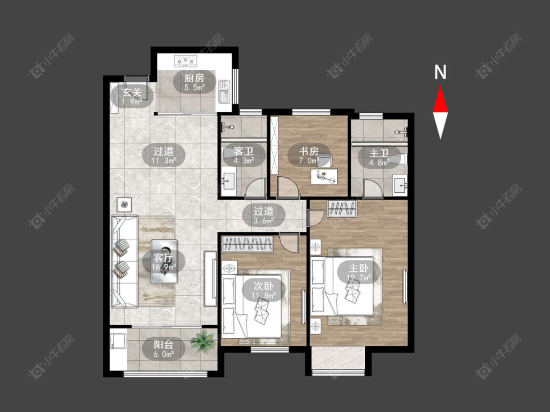 常州百馨西苑五期在售二手房源户型图_小牛看房