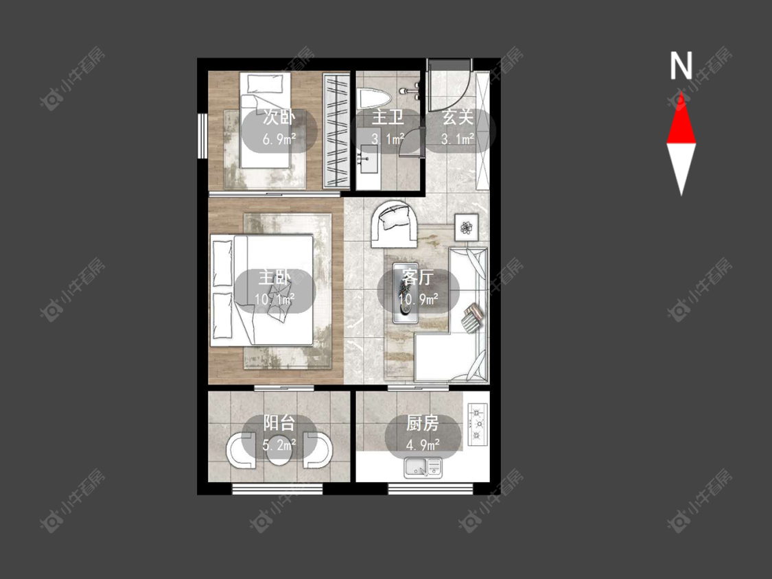 常州朗诗邻里中心在售二手房源户型图_小牛看房