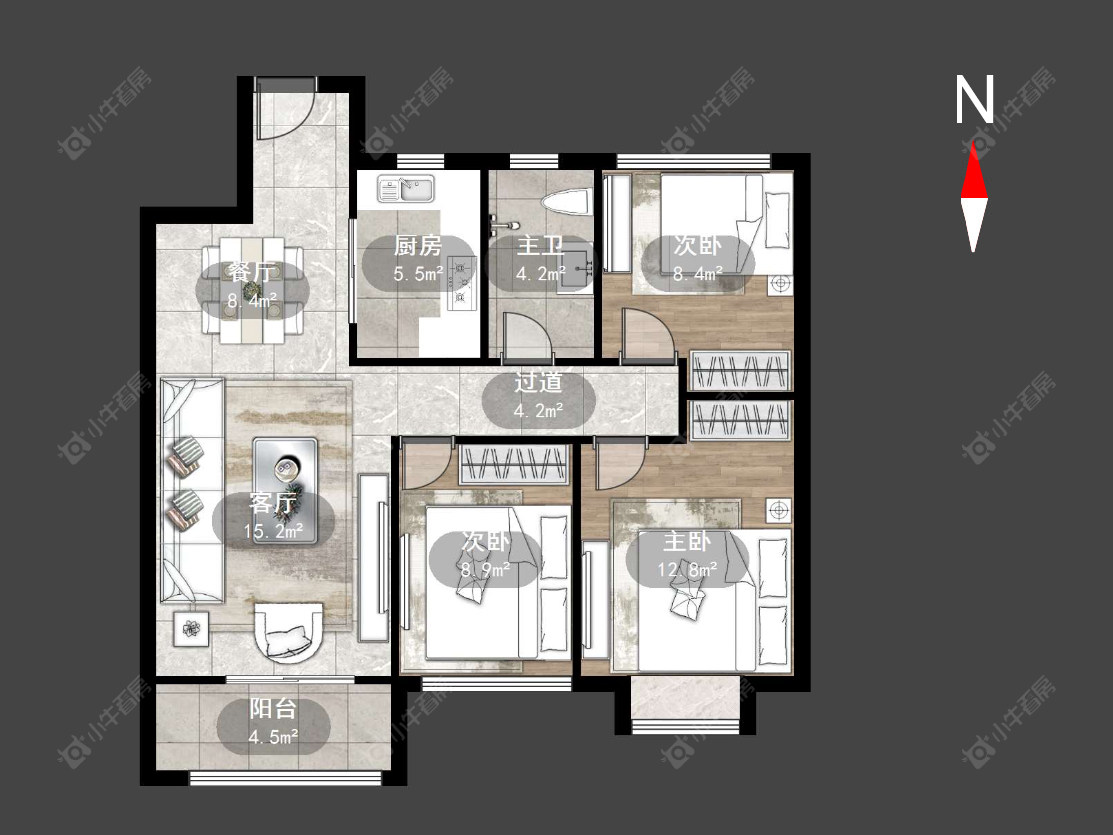 常州华润国际六期在售二手房源户型图_小牛看房