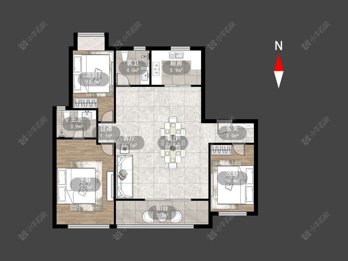 璟尚雅宸房源户型图 常州璟尚雅宸在售二手房源户型图_小牛看房